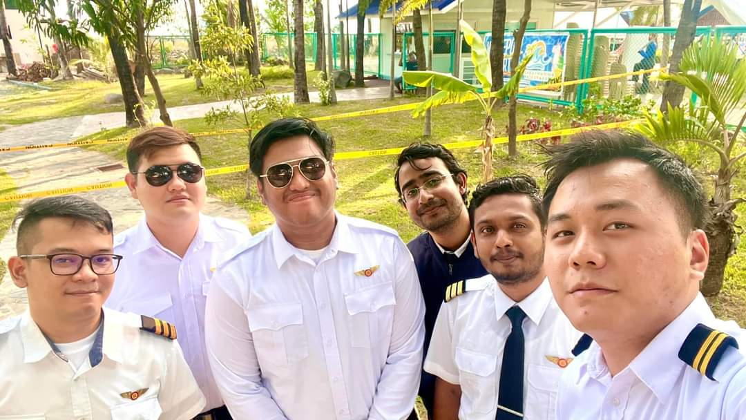 Group of cadets outdoors at the training academy
